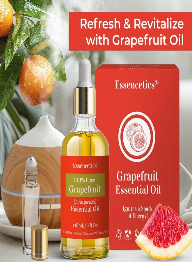 Essencetics 4 oz Grapefruit Essential Oil Organic - 100% Natural - Infused with Olive & Sunflower Oils - Therapeutic Grade Grapefruit Oil for Skin, Hair Care, Aromatherapy & Diffuser - Image 2